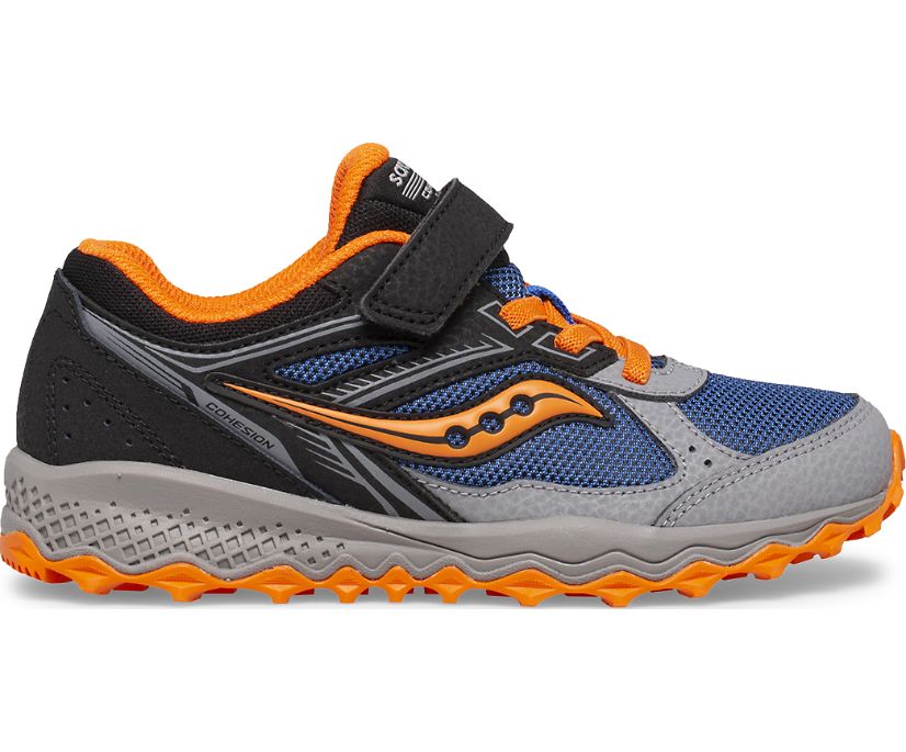 Kids' Saucony Cohesion 14 A/C Sneakers Black / Blue / Orange | Singapore 832MQZA